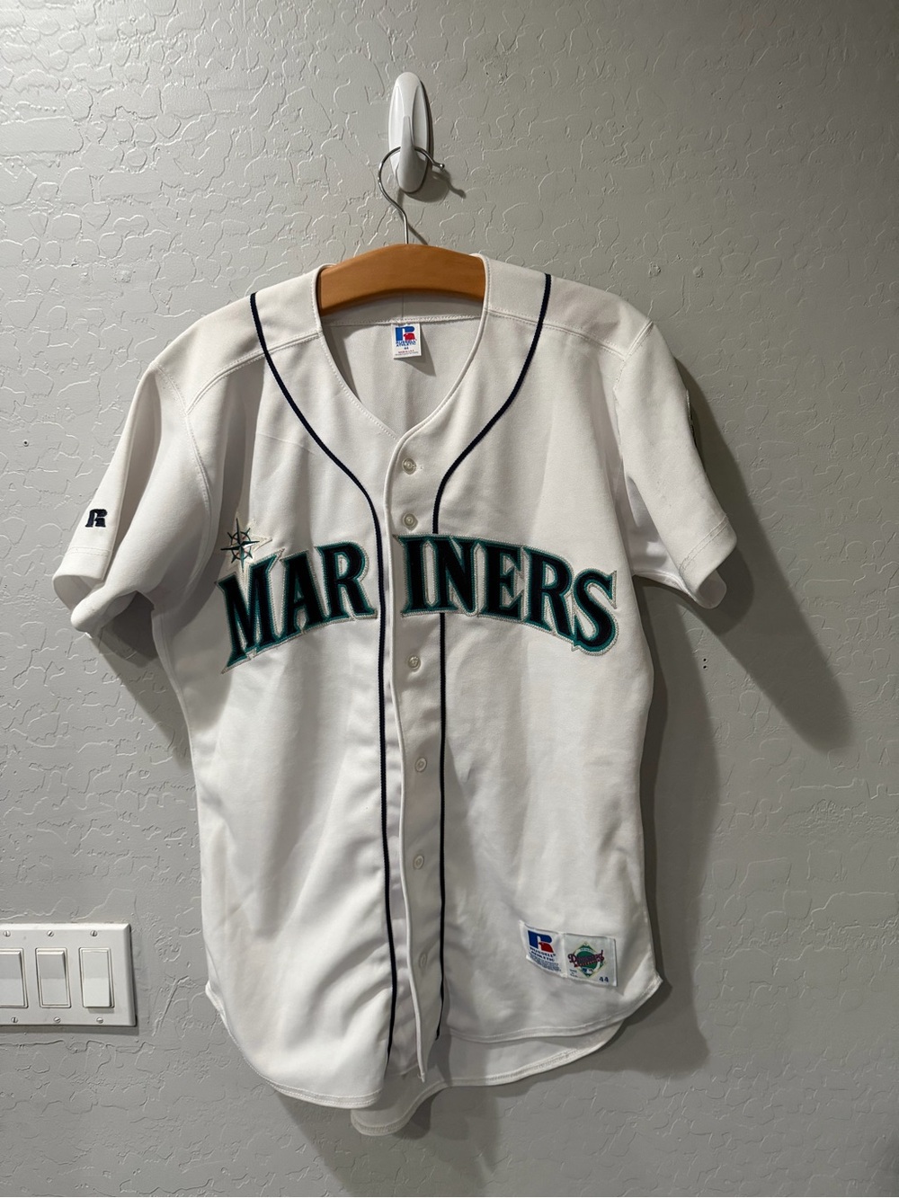Vintage Russell Athletic Diamond Collection Seattle Mariners Jersey 44 Large